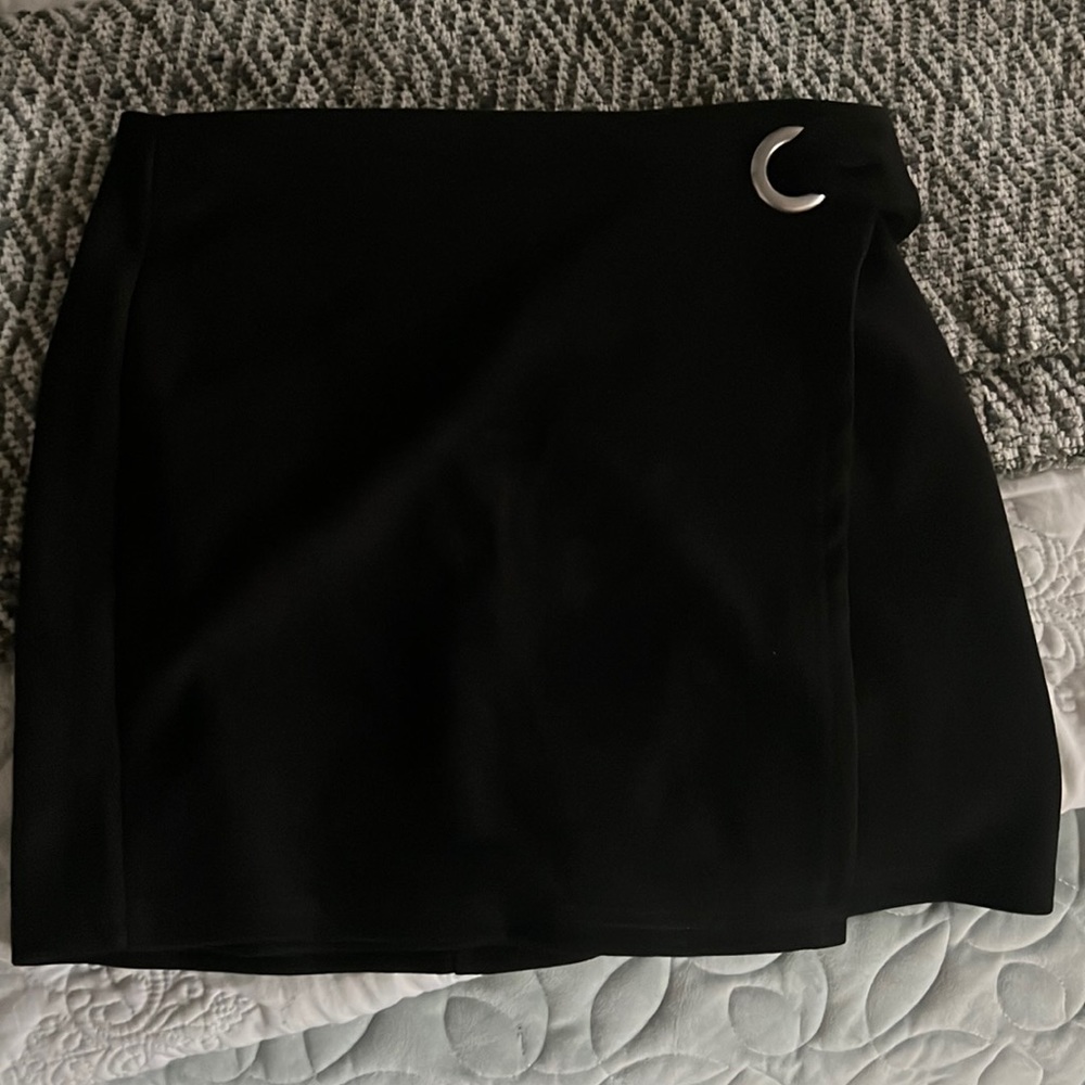 Black mini skirt